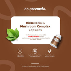 Vegan non-GMO gluten-free mushroom capsules packaging