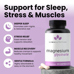 Vegan, non-GMO magnesium glycinate capsules