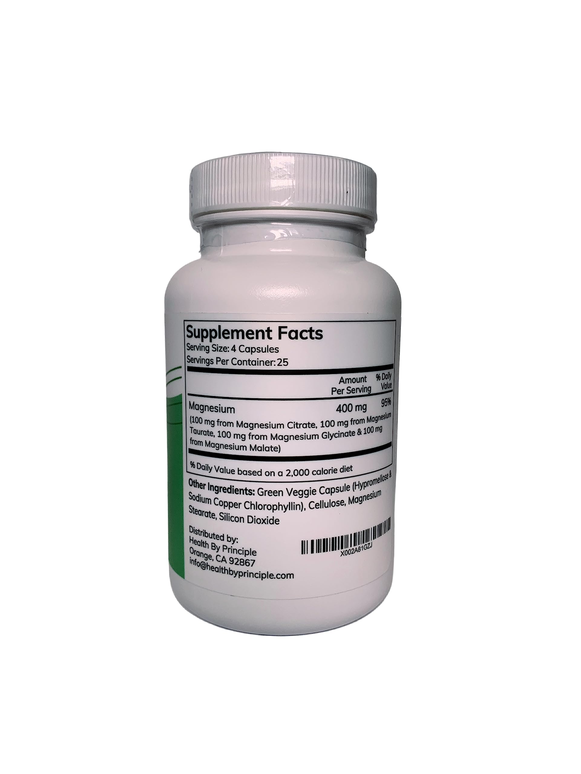 Vegan and non-GMO magnesium supplement packaging