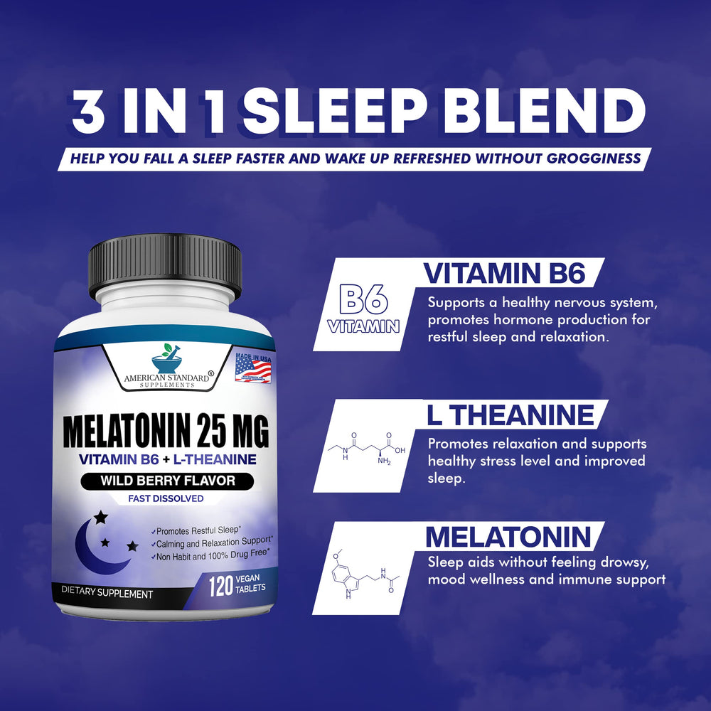 Vegan, non-GMO Melatonin made in USA – pack of 2