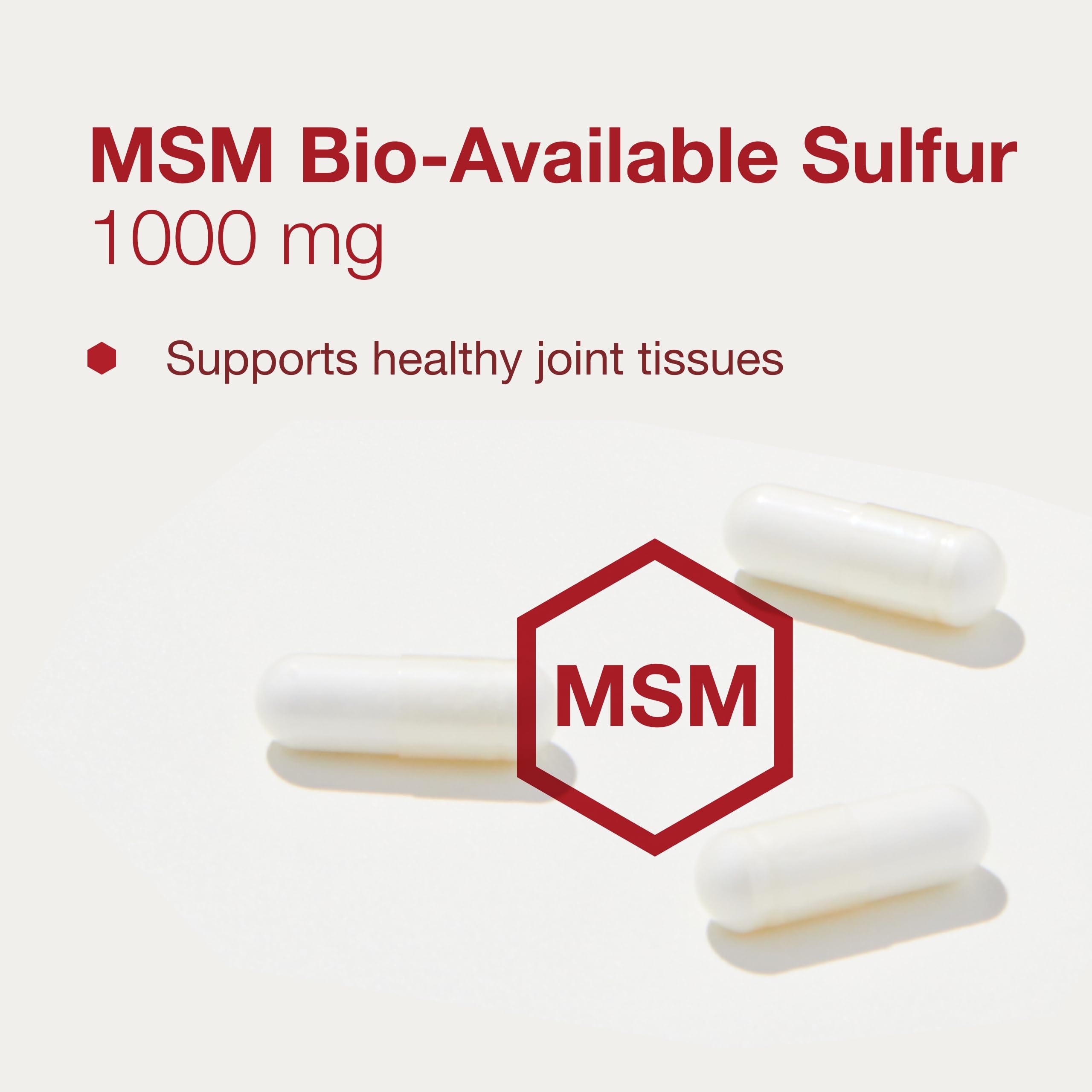 Vegan non-GMO MSM capsules