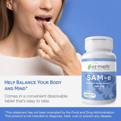 Vegan non-GMO SAM-e 200 mg supplement label