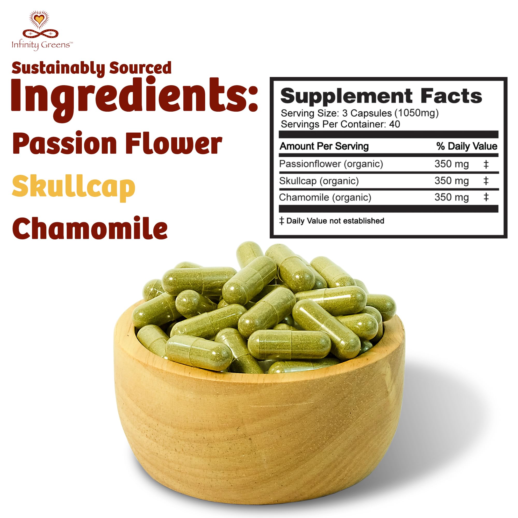 Vegan, non-GMO herbal supplement