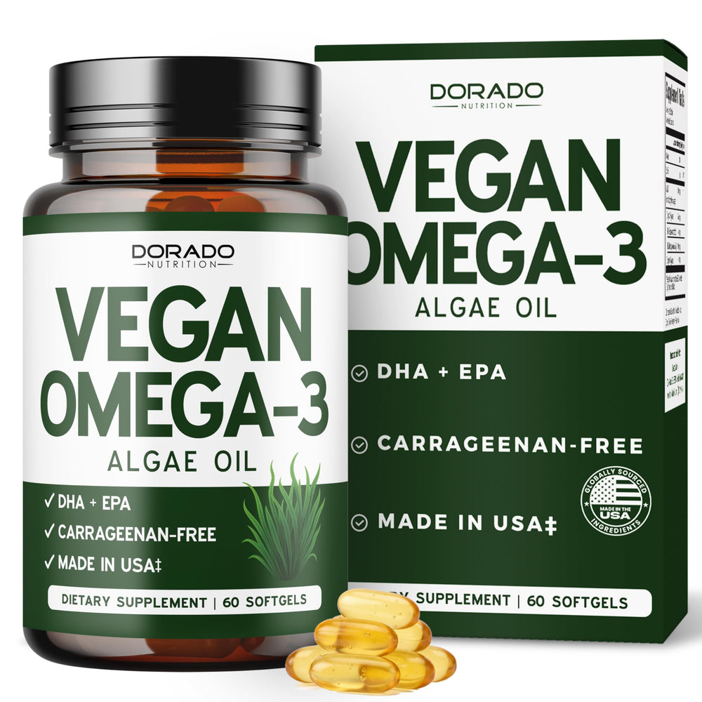 Vegan Omega-3 Algae Oil softgels bottle