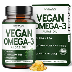 Vegan Omega-3 Algae Oil softgels bottle