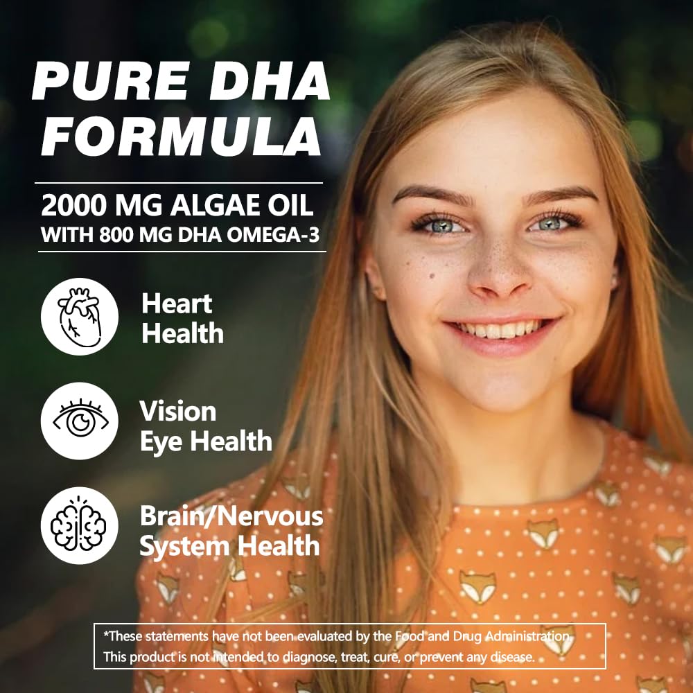 Close-up of algae-oil DHA softgels (plant-based)