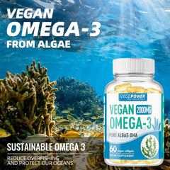 Sustainably sourced algae oil illustration