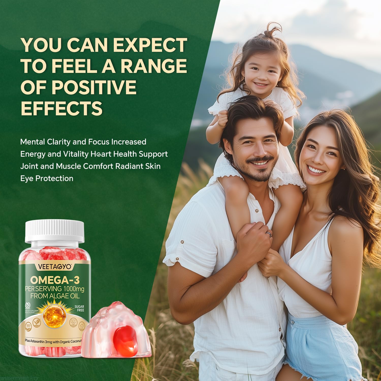 Sugar-free vegan omega-3 gummies