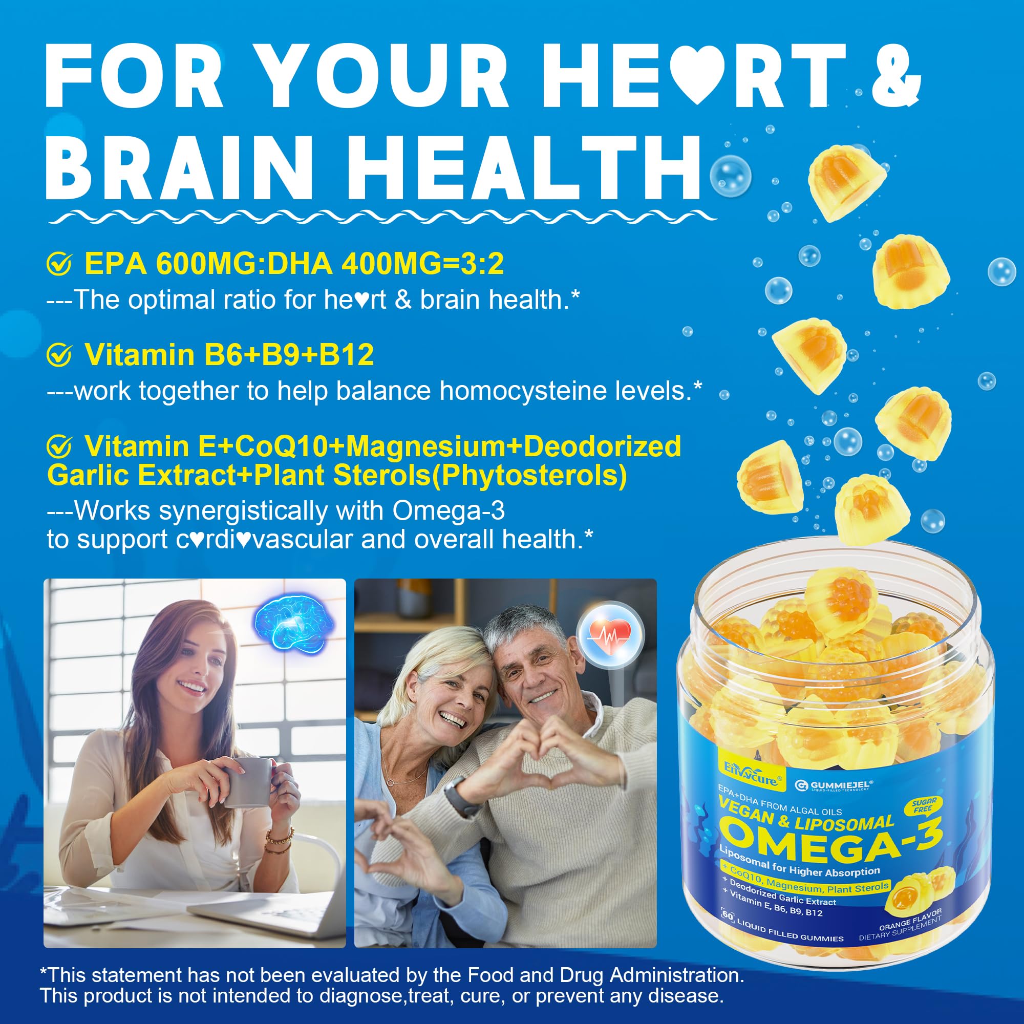 Algae oil omega-3 source label
