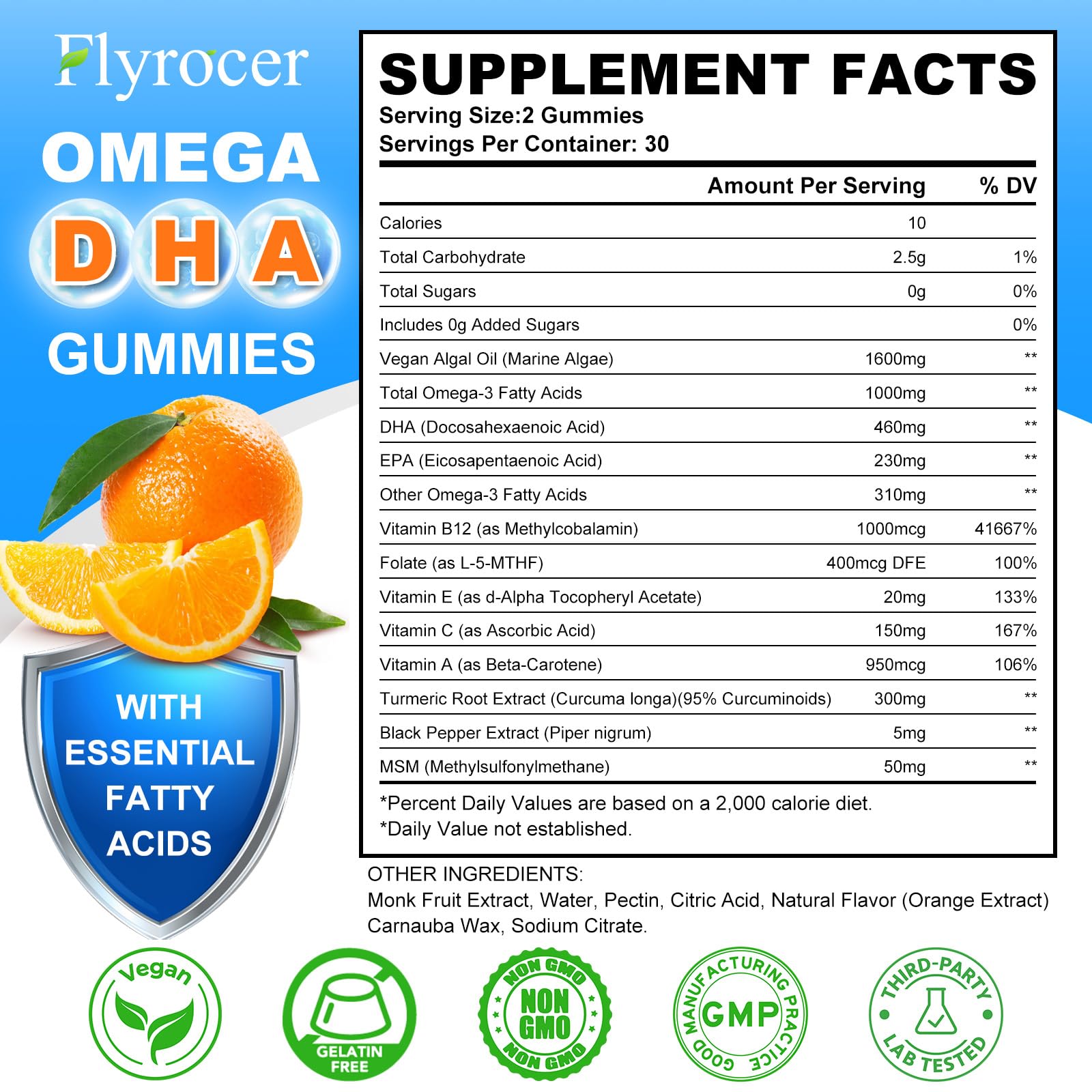 Algal oil omega-3 gummies packaging highlighting algae source