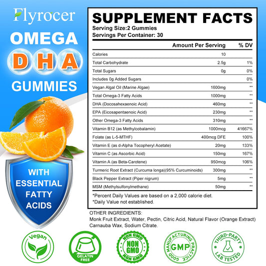 Algal oil omega-3 gummies packaging highlighting algae source