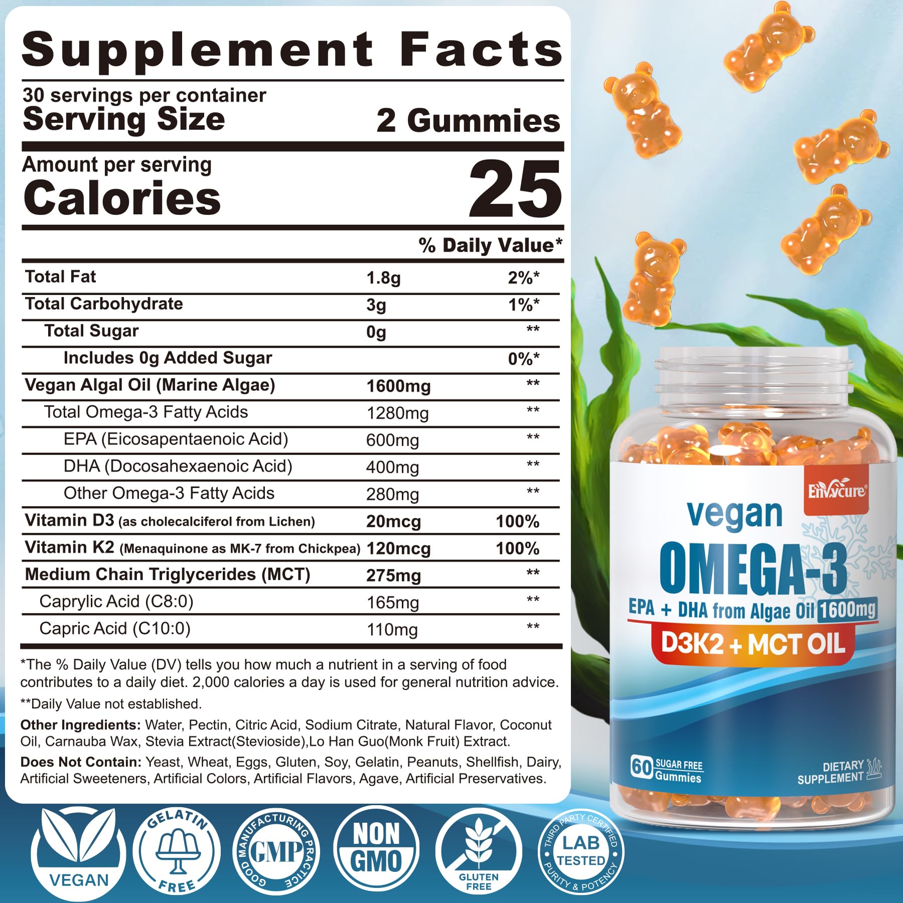 Algae derived EPA 600 mg and DHA 400 mg profile