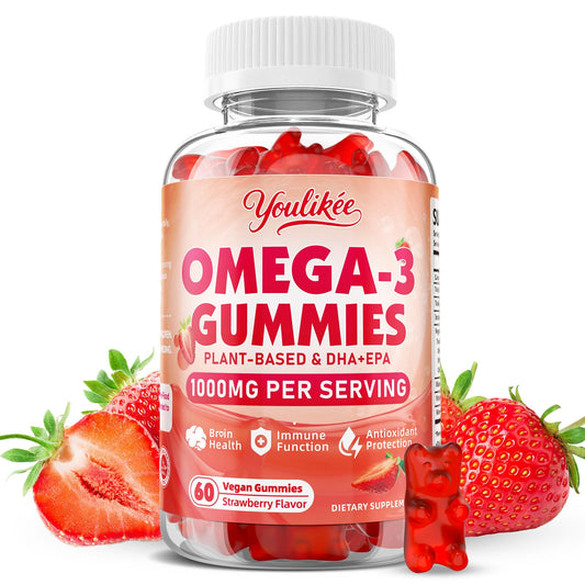 Front view of Vegan Omega-3 Gummies bottle