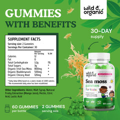 Vegan pectin-based sea moss gummies for kids