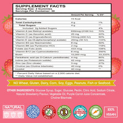 Strawberry flavor vegan biotin gummies – all-vegan ingredients