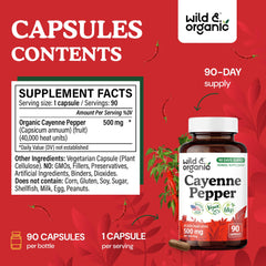 Plant-based vegan cayenne capsules with vegetable cellulose coating