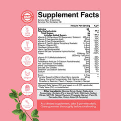 Close-up of vegan prenatal gummy highlighting iron and folate