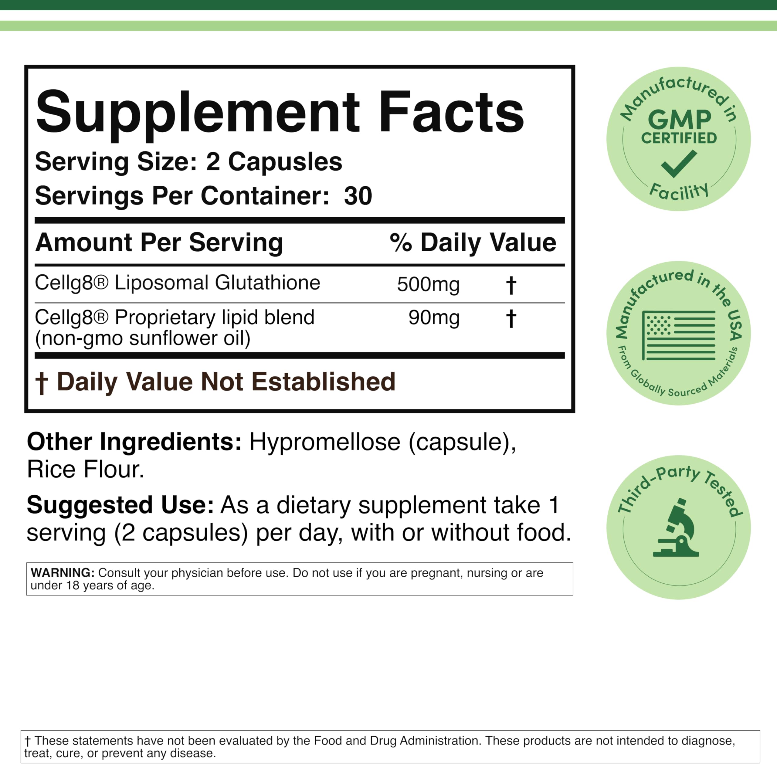 Vegan safe and non-GMO seal on label