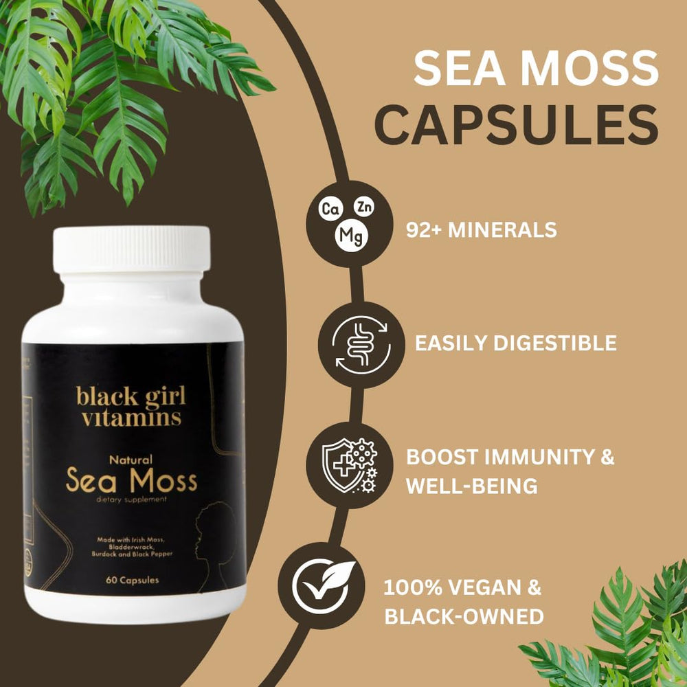 Vegan sea moss capsules for thyroid and immune support