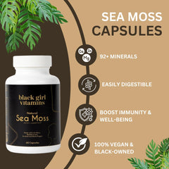 Vegan sea moss capsules for thyroid and immune support