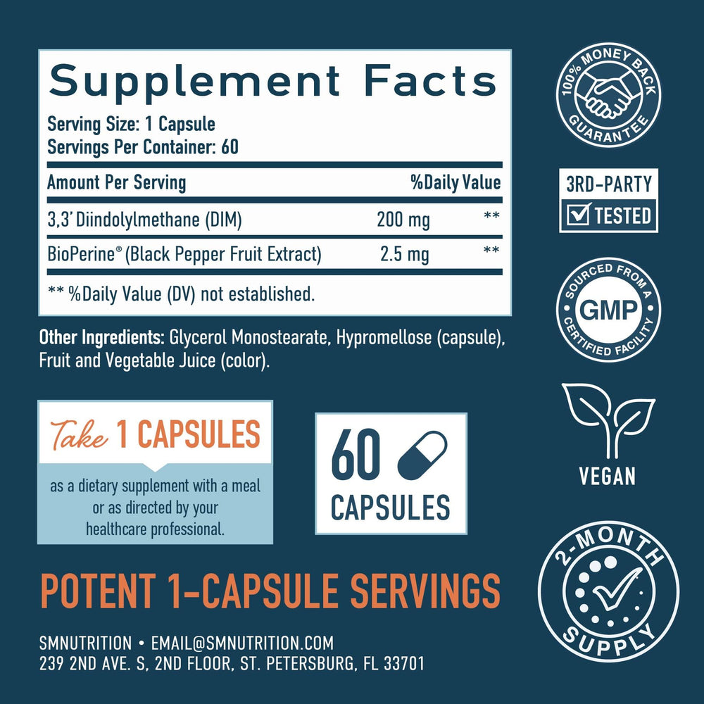 Vegan, soy-free DIM supplement