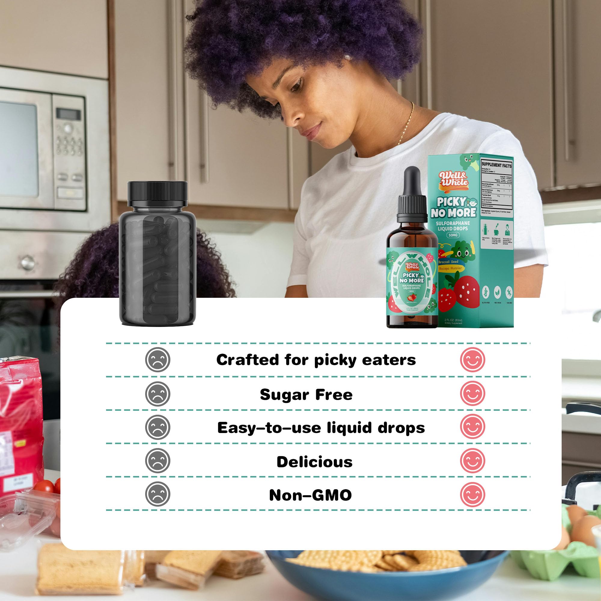 Vegan and sugar-free broccoli supplement for children