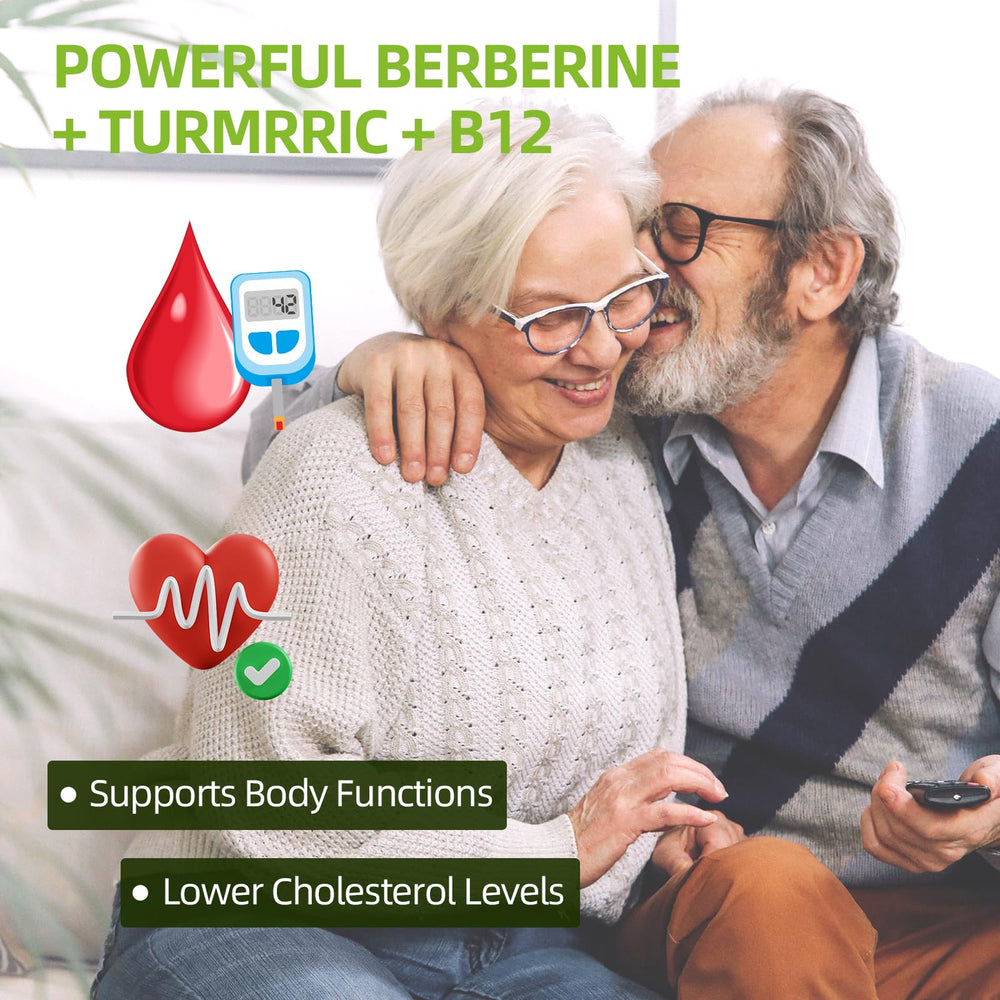 Icons indicating vegan, sugar-free, gluten-free and non-GMO for Berberine Gummies