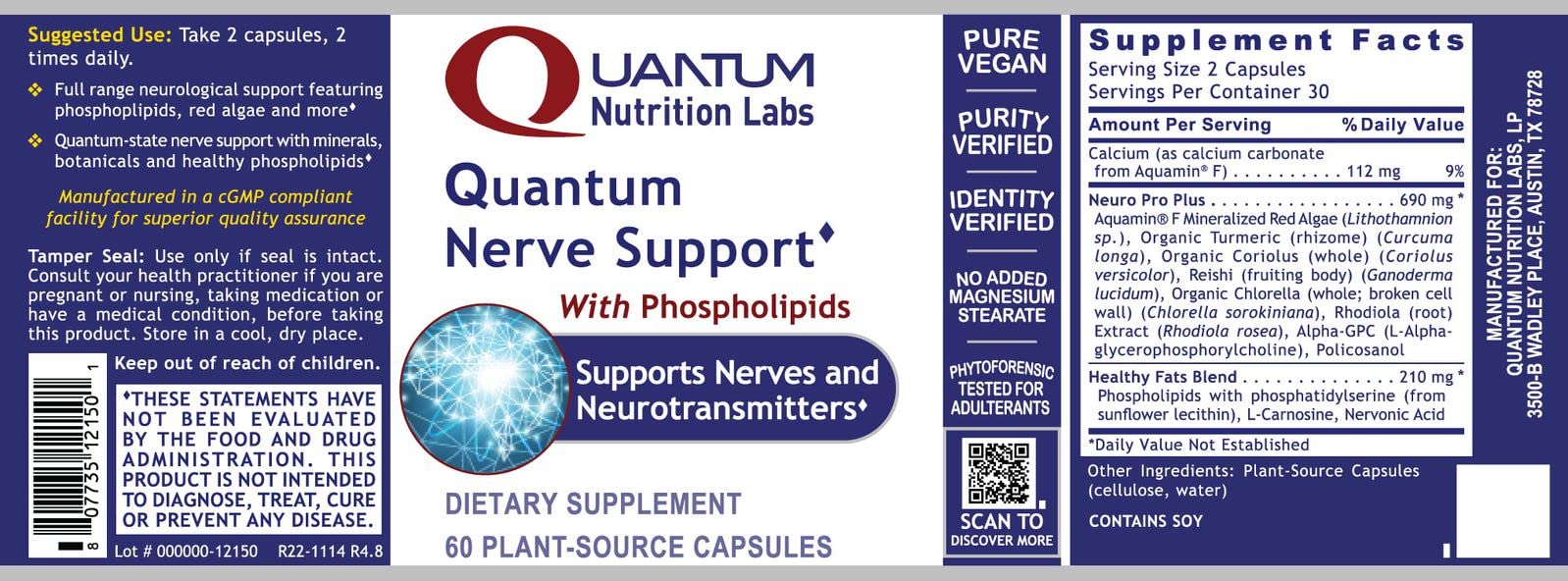 Nerve Support vegan Violite bottle packaging