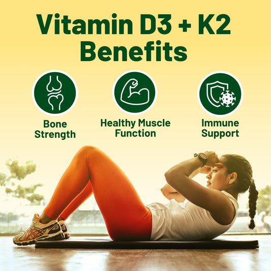 Close-up of label: Vegan D3 K2 4000IU bottle