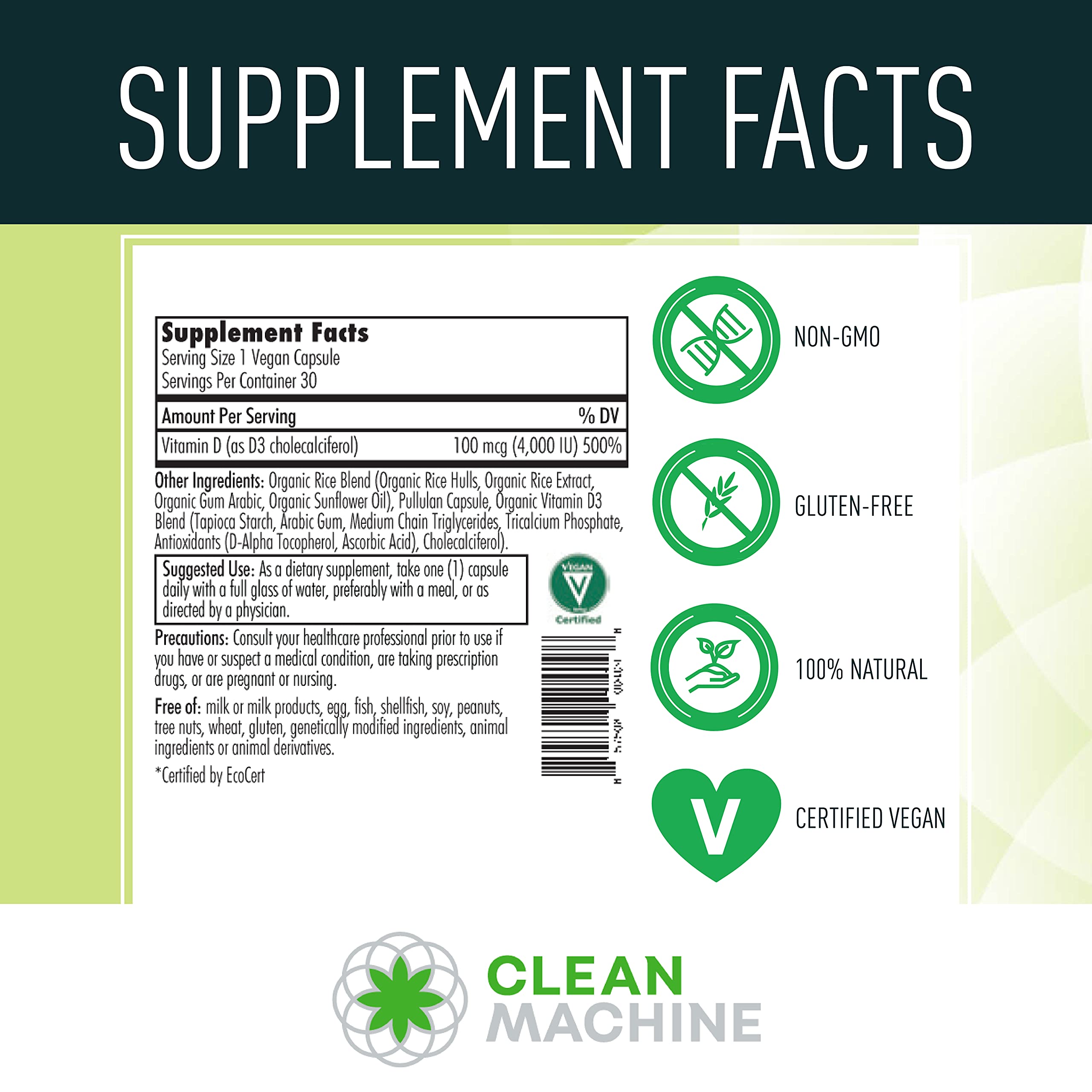 Close-up of VegD3 algae-derived Vitamin D3 source