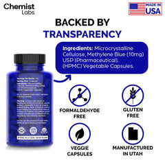 Vegetable capsule containing methylene blue
