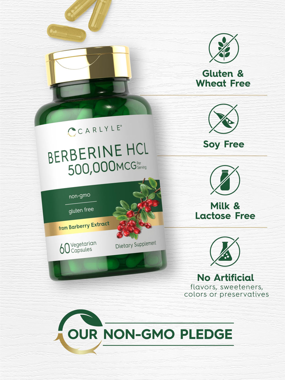 60 vegetarian capsules in amber bottle