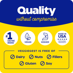 Vegetarian digestive health with VeggieGest on plate