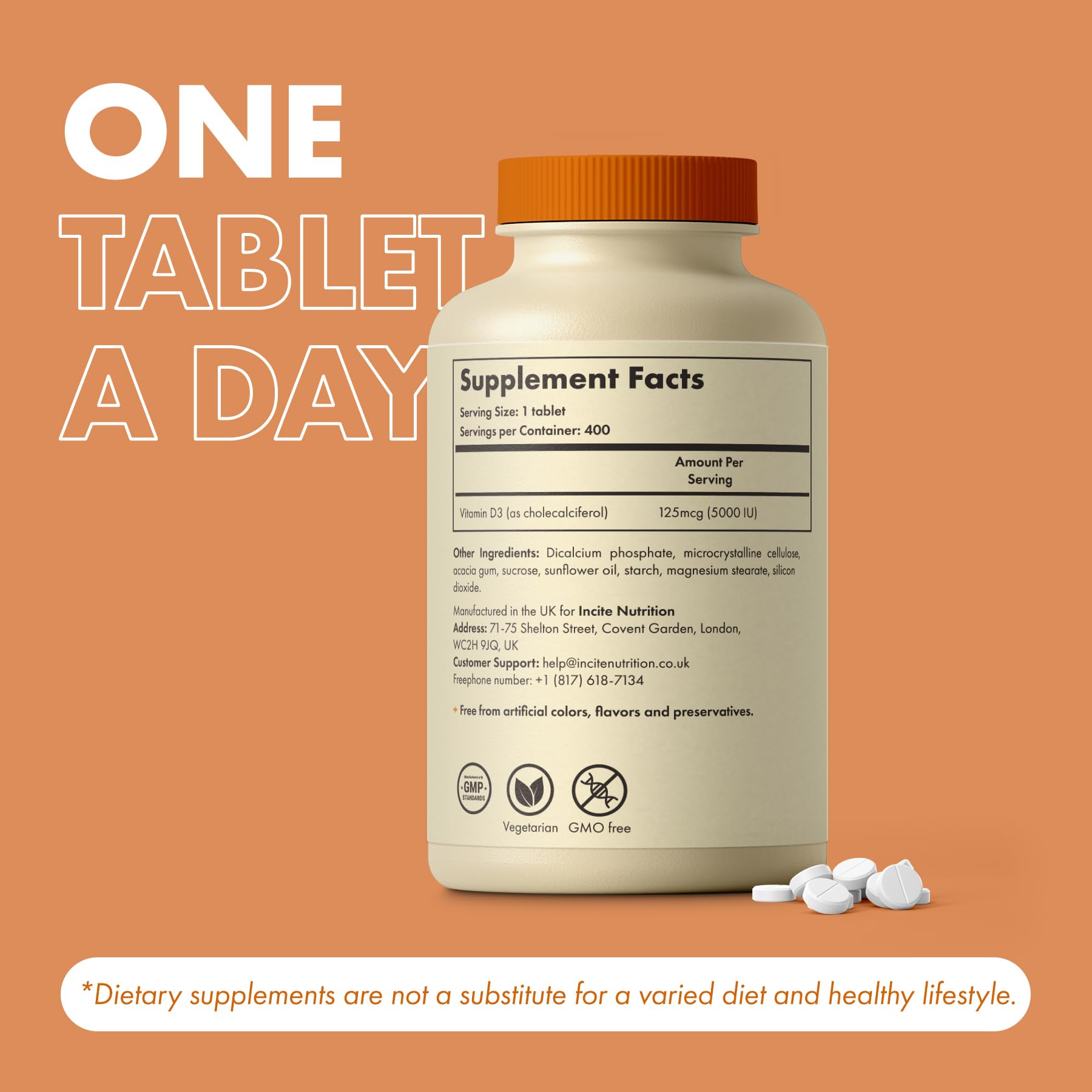 Vegetarian Vitamin D3 5000iu UK