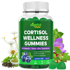 VEGETUSMAX Cortisol Gummies bottle on white background