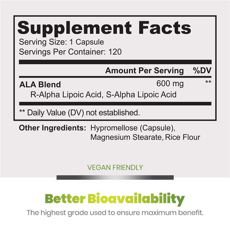 Illustration of veggie capsules for ALA supplement.