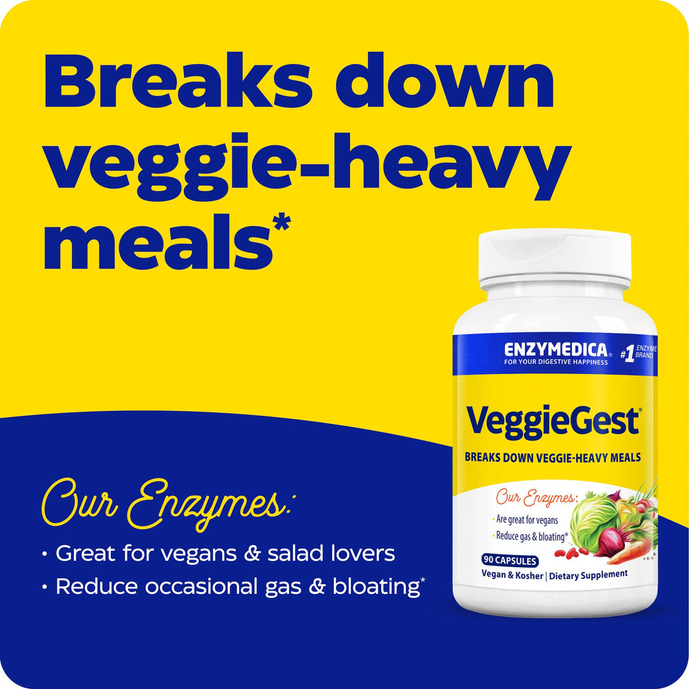 Plant-based diet digestive support with VeggieGest