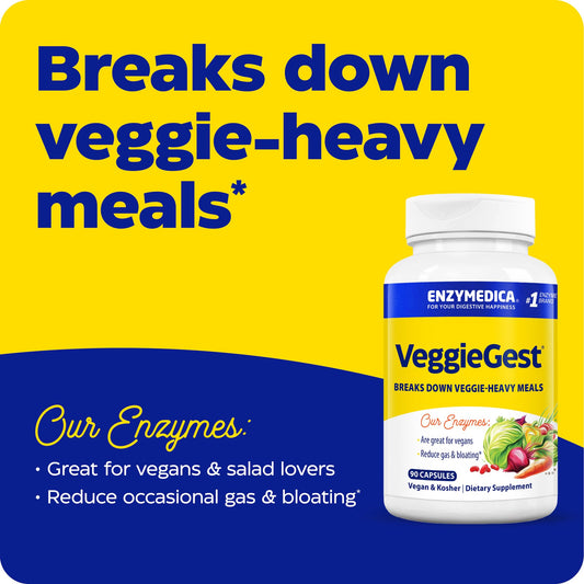 Plant-based diet digestive support with VeggieGest