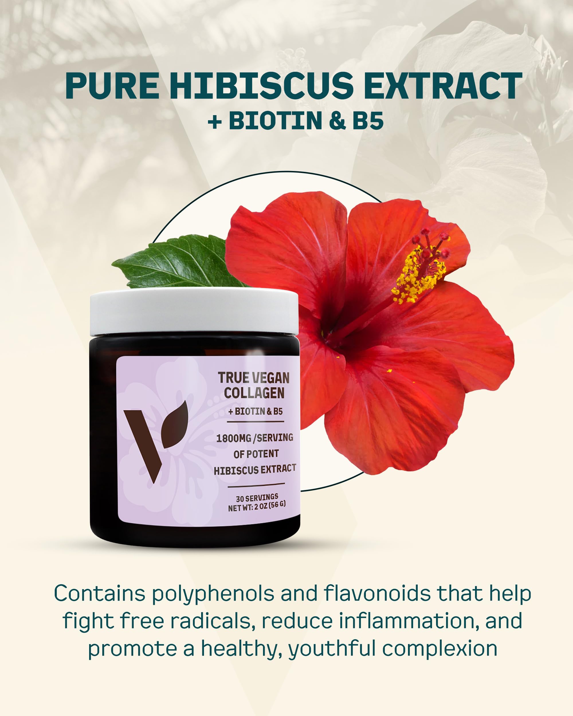 Beverage being prepared with Veggimins Hibiscus collagen powder