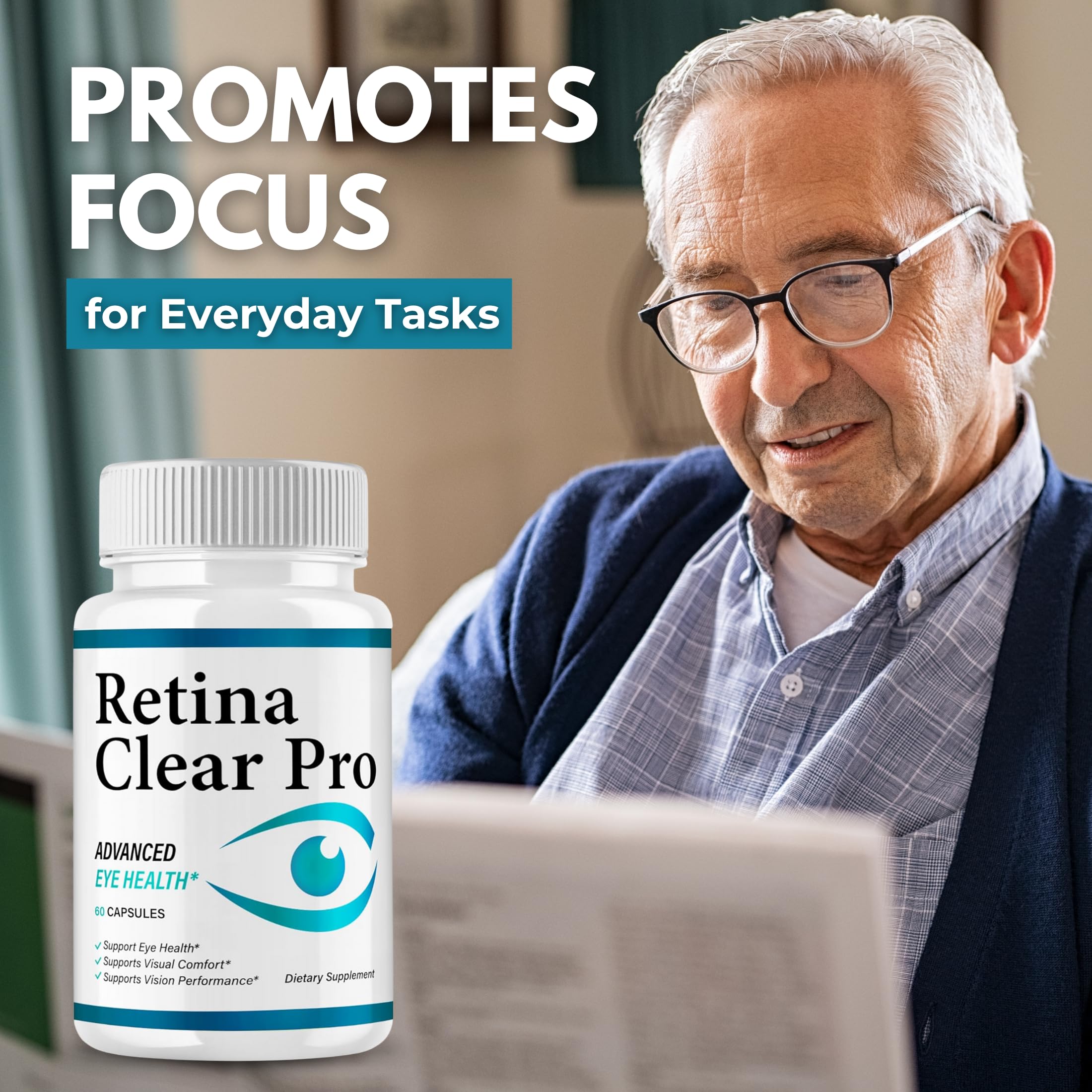 VegHerbs Retina Clear Pro capsules close-up for easy daily intake.