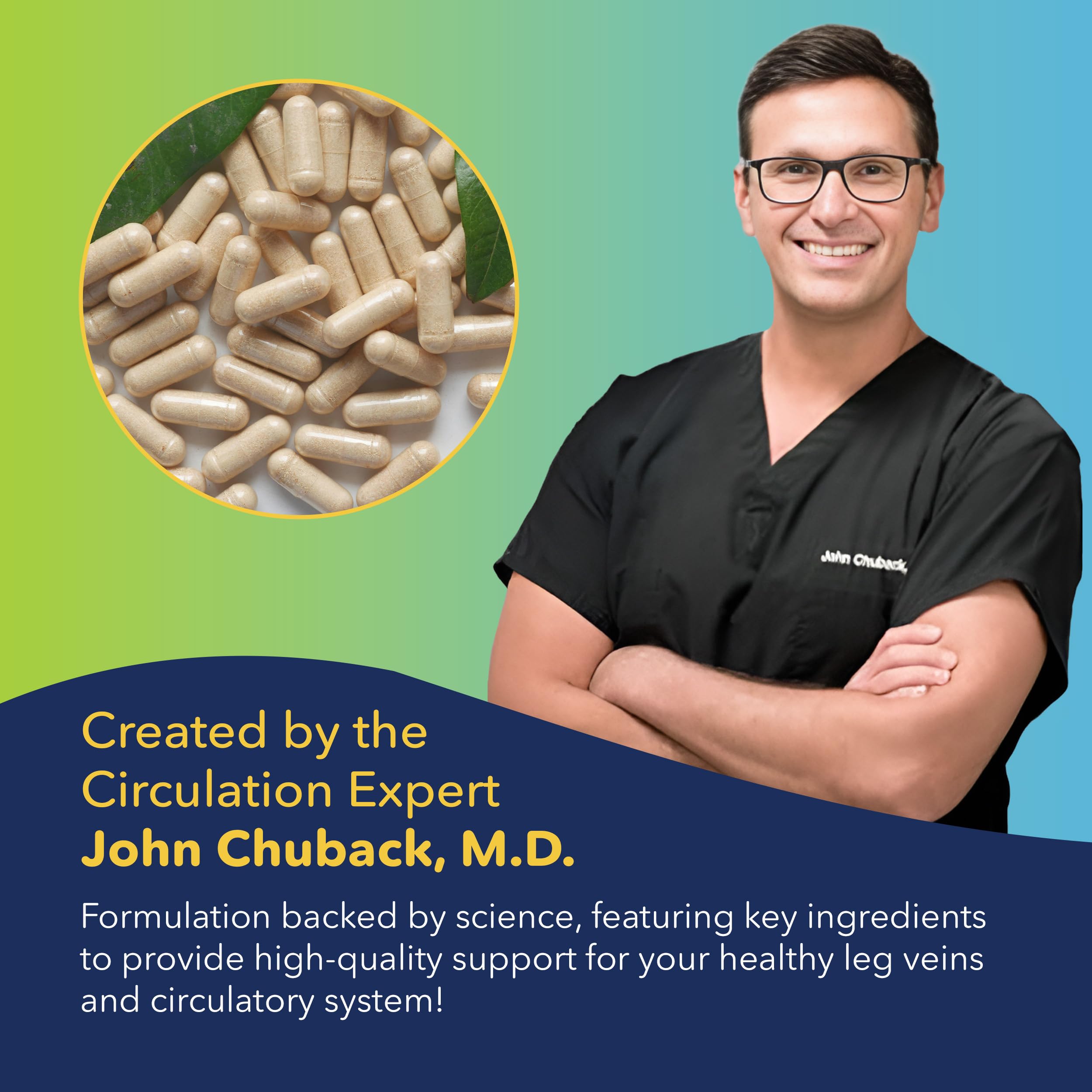 Close-up of MPFF ingredients for vein health