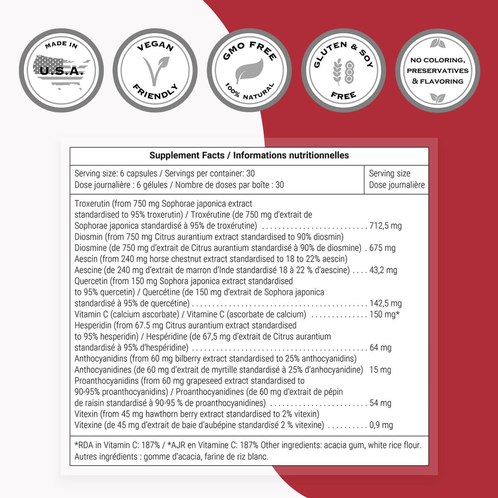 High-potency flavonoids complex in VeinoMax