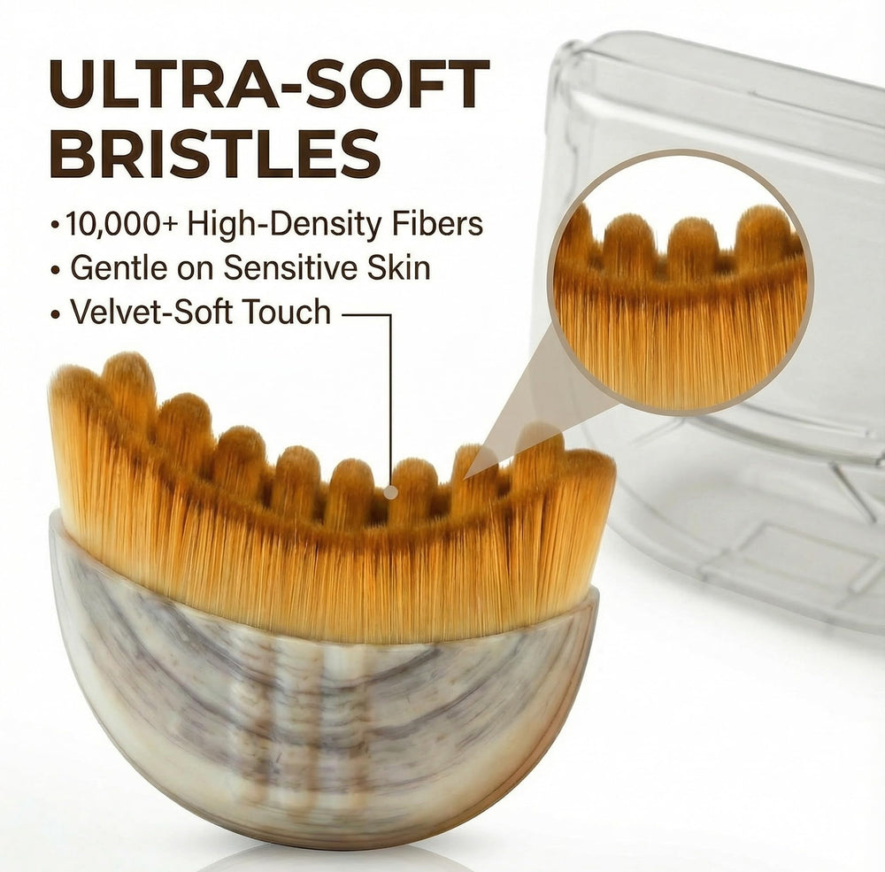 VEKDERTAGE brosse absorption sérums visage prépare la peau à recevoir les soins.