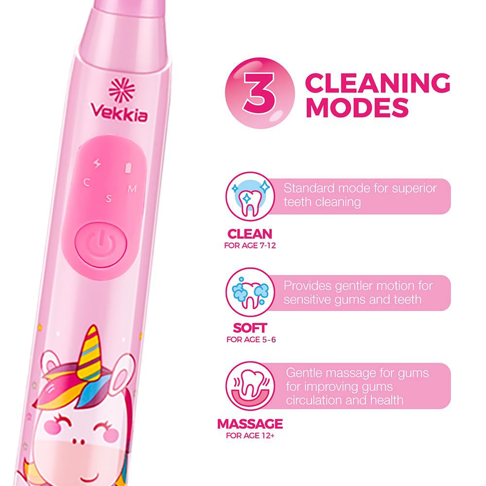 Close-up of soft curved bristles on Vekkia toothbrush