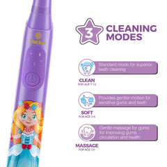 Vekkia Kids purple electric toothbrush back view