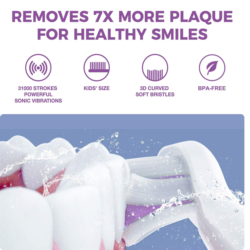 Vekkia Kids purple electric toothbrush side view