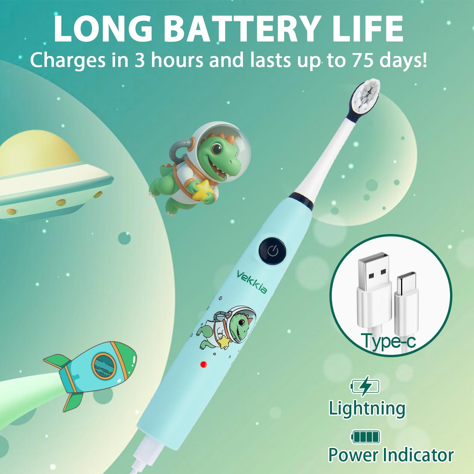 IPX8 waterproof rating indicator on toothbrush