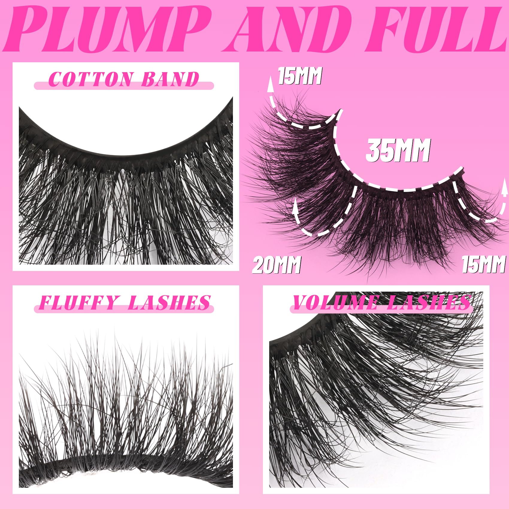 Veleasha Fluffy Lashes D Curl band close-up for easy application.