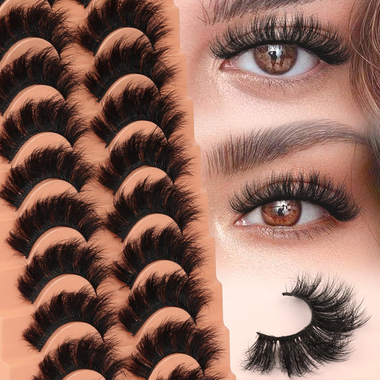 Veleasha Fluffy Lashes D Curl pack front view for dramatic eye definition.