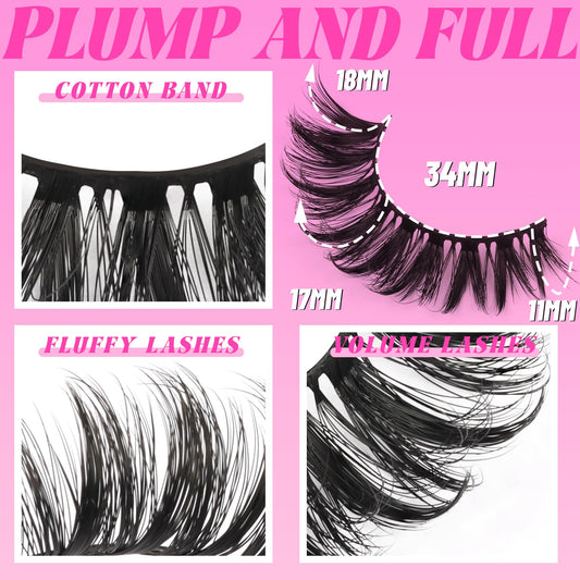 Veleasha Lashes fluffy false eyelashes delivering airy softness and dramatic volume